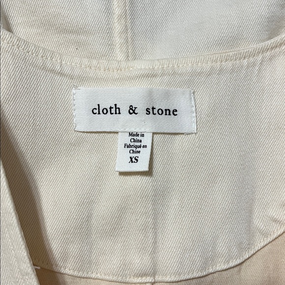 Cloth & Stone Cream Denim Vest Sz XS - Picture 4 of 5